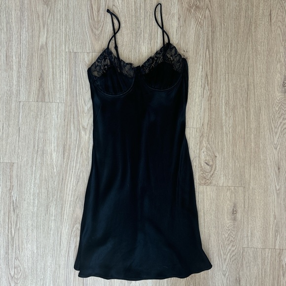 Bardot Black Lace Slip Dress - Picture 1 of 4